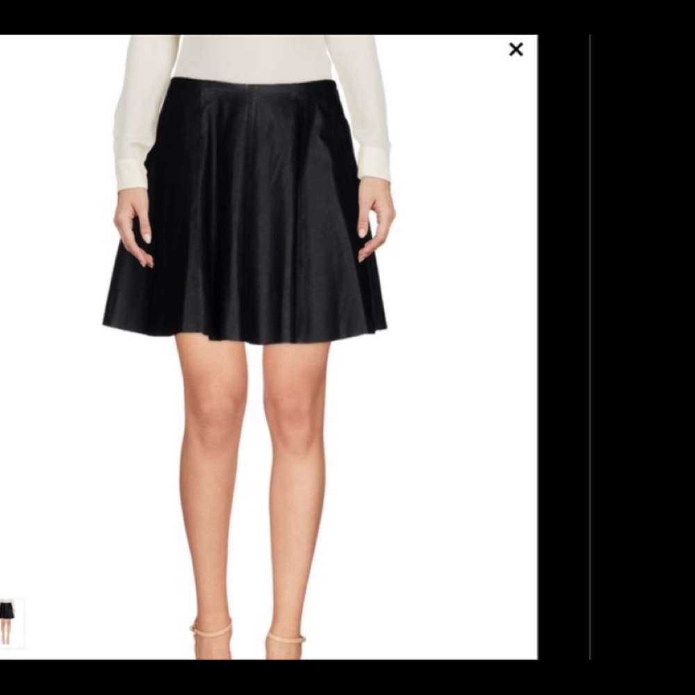 Theory Leather Mini Skirt